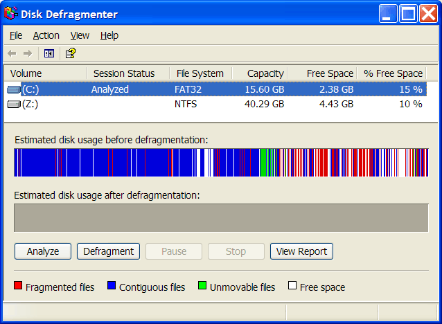 defrag laptop windows 10